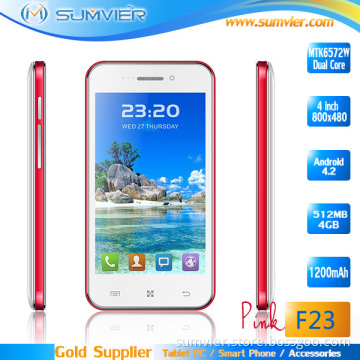 3G GSM/WCDMA Dual SIM Cards 1200mAh Bluetooth Smartphone (F23)